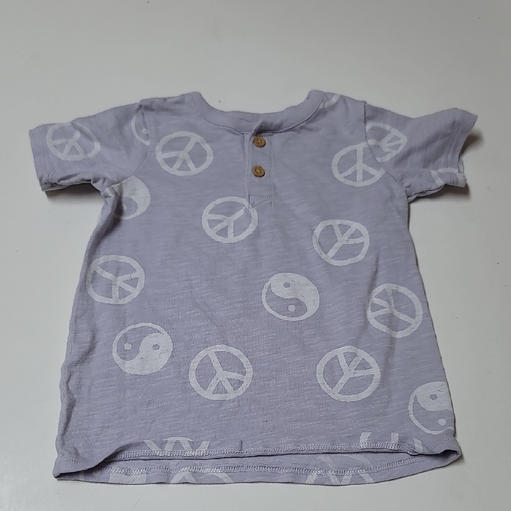 Kids Lilac Peace and Yin Yang Short Sleeve Tee 💜